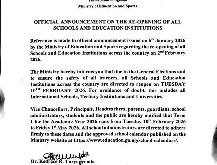 Reopening of Schools Postponed to February 10th, 2026