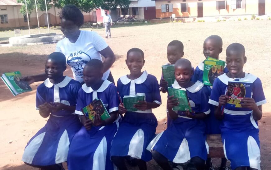 WAPU Distributes Scholastic Materials to Blind Pupils in Kitgum.